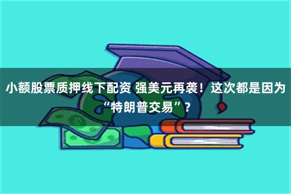 小额股票质押线下配资 强美元再袭！这次都是因为“特朗普交易”？