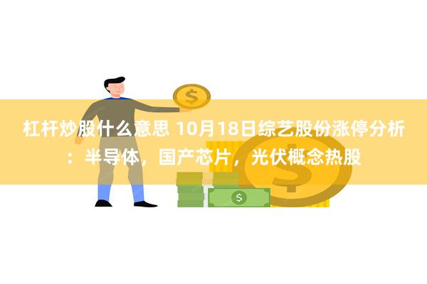 杠杆炒股什么意思 10月18日综艺股份涨停分析：半导体，国产芯片，光伏概念热股