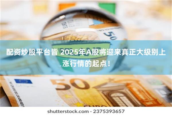 配资炒股平台皆 2025年A股将迎来真正大级别上涨行情的起点！