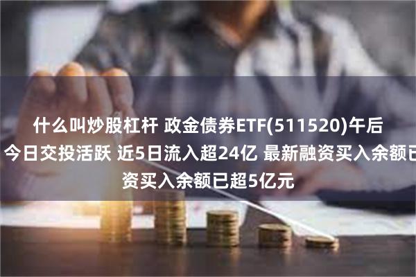 什么叫炒股杠杆 政金债券ETF(511520)午后强势翻红 今日交投活跃 近5日流入超24亿 最新融资买入余额已超5亿元