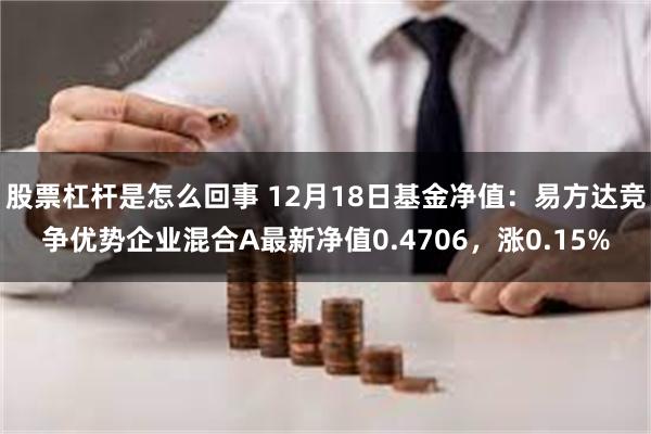 股票杠杆是怎么回事 12月18日基金净值：易方达竞争优势企业混合A最新净值0.4706，涨0.15%